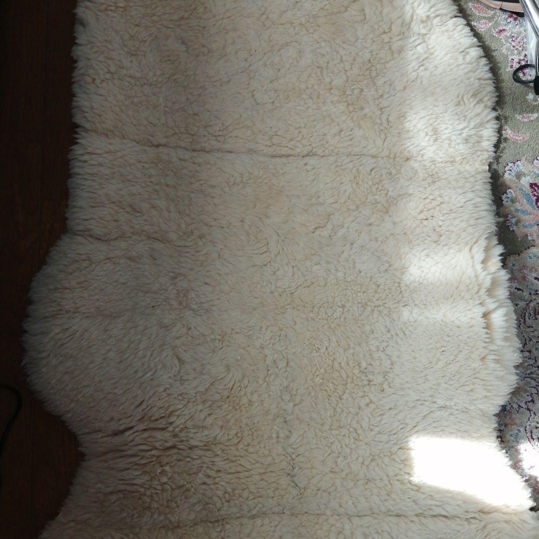 ラグマット羊皮　羊毛　２匹縫い合わせ　超特大　オーストラリア製