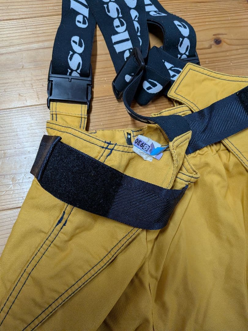 ellesse イエロー スキーウェア サスペンダー付き　エレッセ　男性