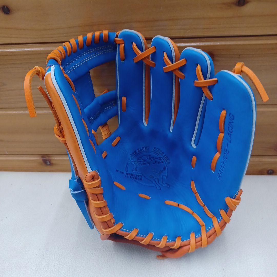 SSK限定　カノモデル　少年軟式グローブ 青/オレンジ