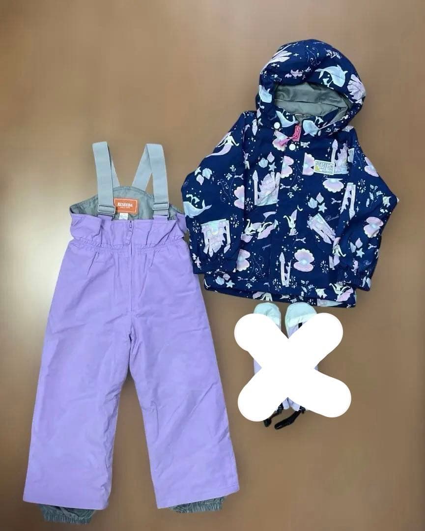 RÈSEÈDA 子ども　スキーウェア 上下セット100 ゴアテックス手袋