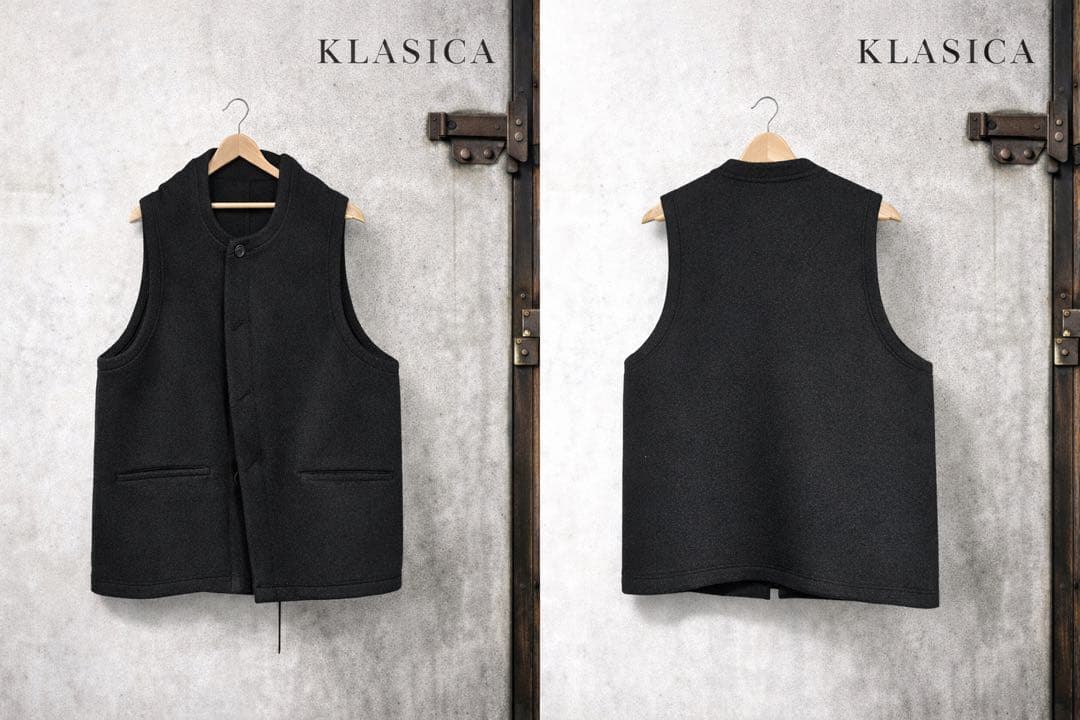 祝日限定価格】KLASICA ウールベスト ブラック 日本製 アルチザン