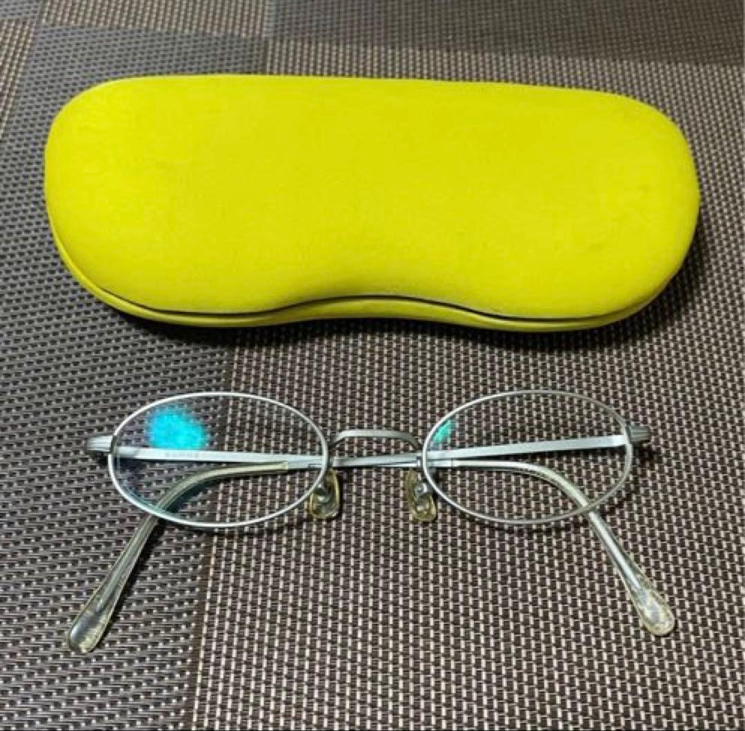 白山眼鏡店 オーバル 眼鏡 ケース付き