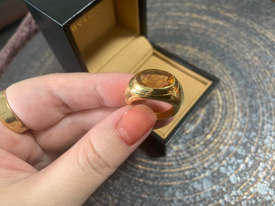 フランス製１８Kブラウントパーズの素敵なリング♡