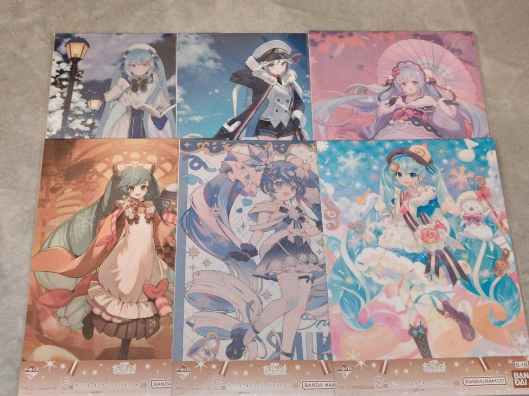 雪ミク 初音ミク 一番くじ アクリルスタンド クリアポスター ラバーチャーム