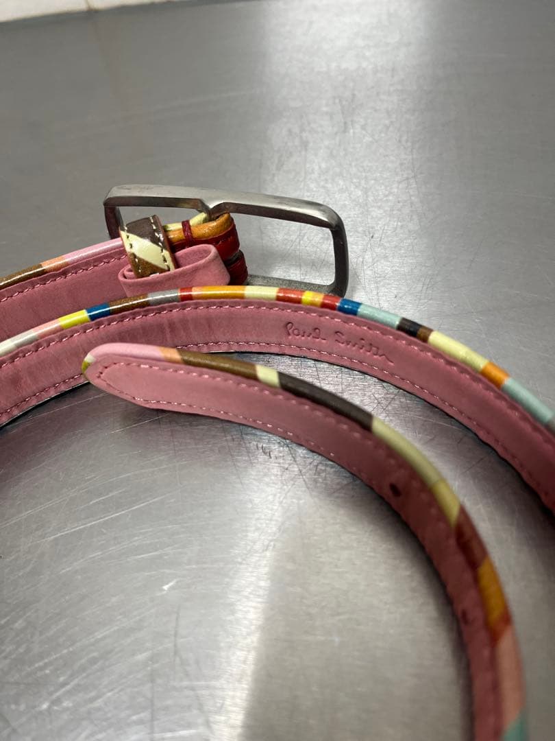 ポールスミスベルトスタッズ付きレザーベルト３本セット