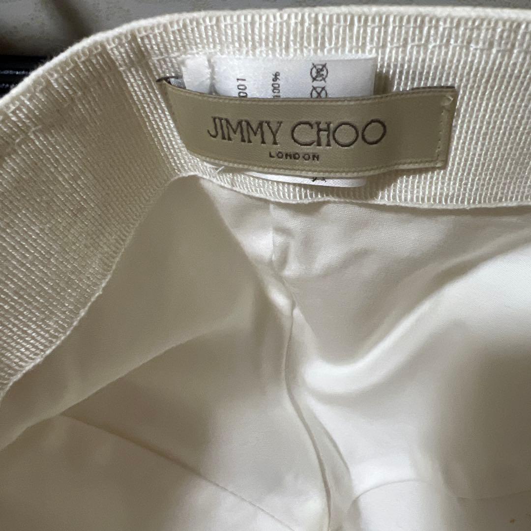 JIMMY CHOO ロゴ入りキャップ ホワイト