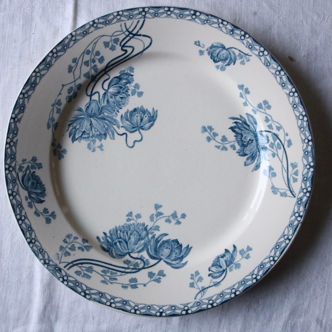 フランス　アンティーク　プレート　　sarreguemines royat