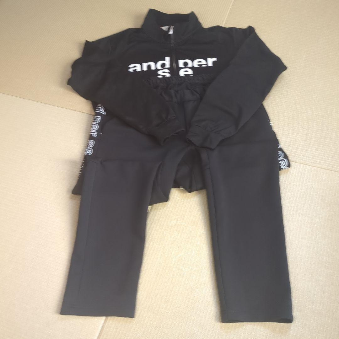アンパスィ　 and per se 　セットアップ　サイズＬ　黒