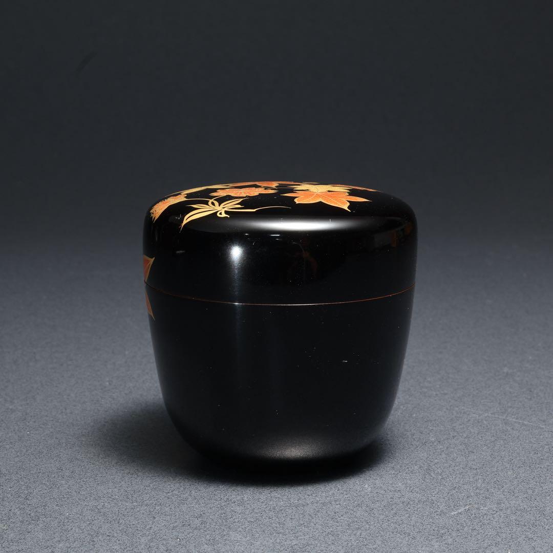 中棗　雲錦蒔絵　桜と紅葉　表完　共箱　R1685