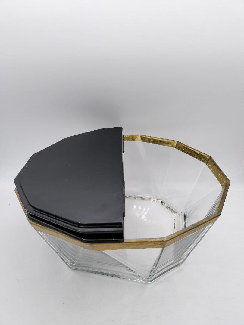 c152 平水指 義山 ガラス12角 十二角　茶道具 古物