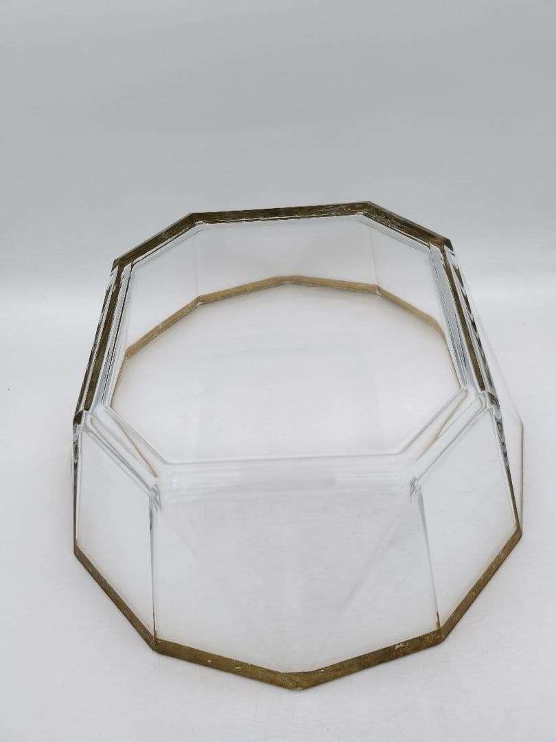 c152 平水指 義山 ガラス12角 十二角　茶道具 古物