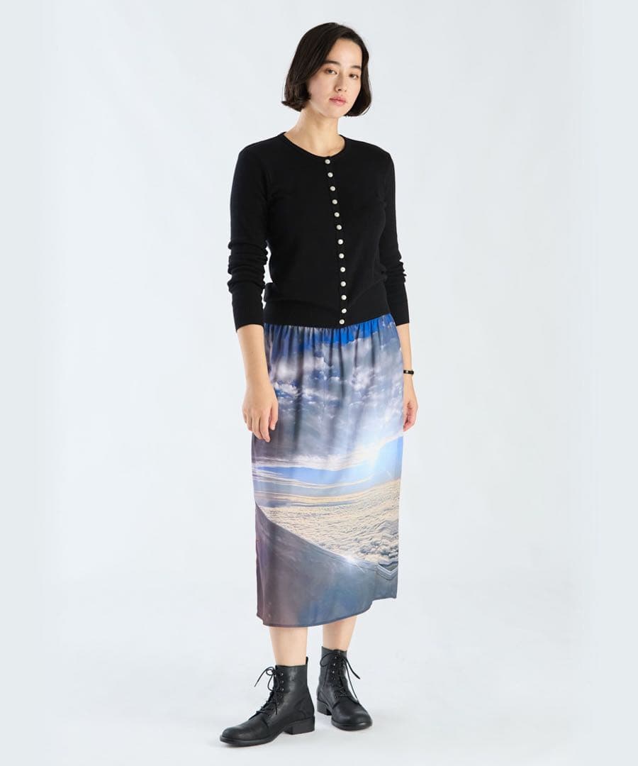 アニエスベー　コットン ニット 長袖 カーディガンプレッション \"Swing\"