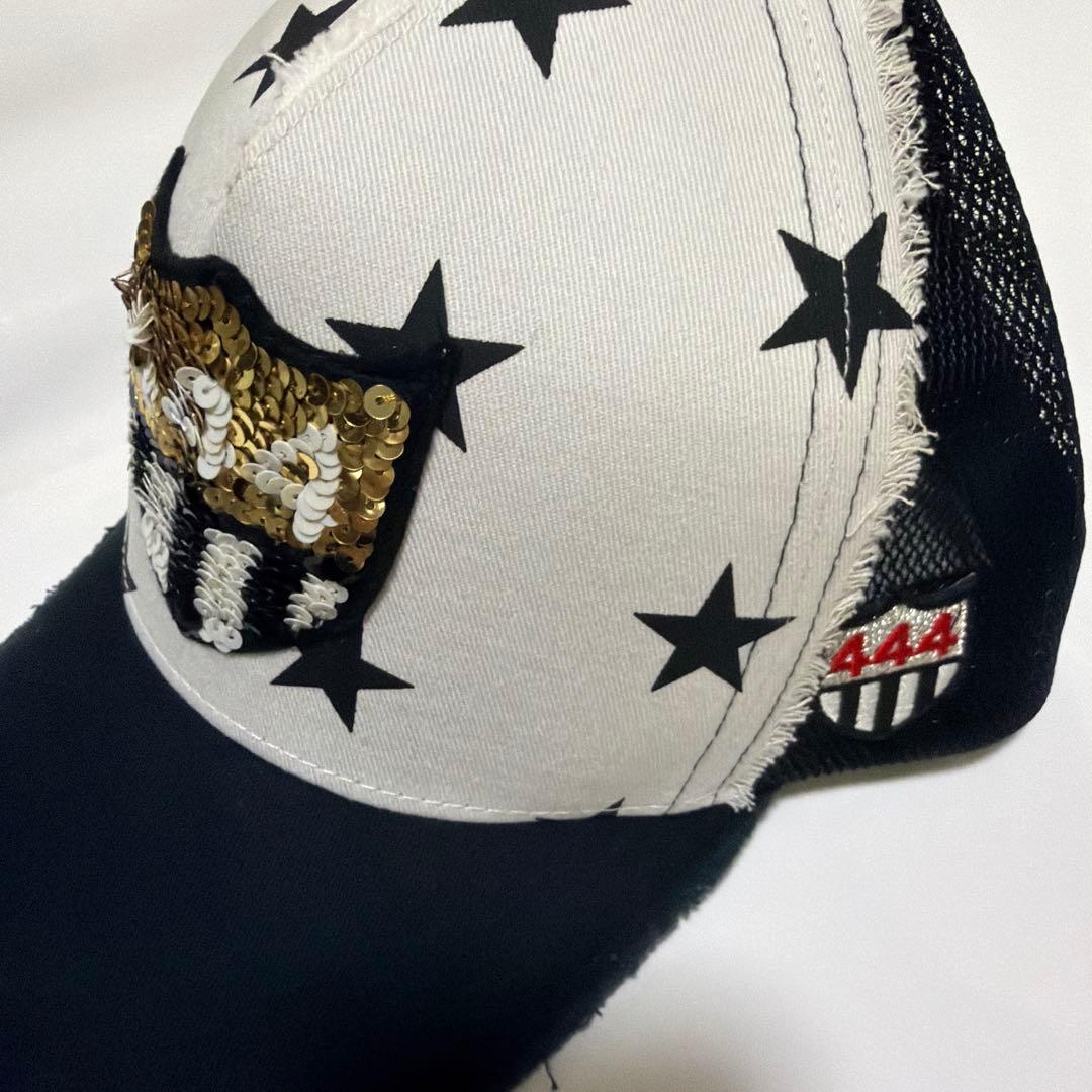 新品同様 ヨシノリノタケキャップ 帽子 444 スパンコール