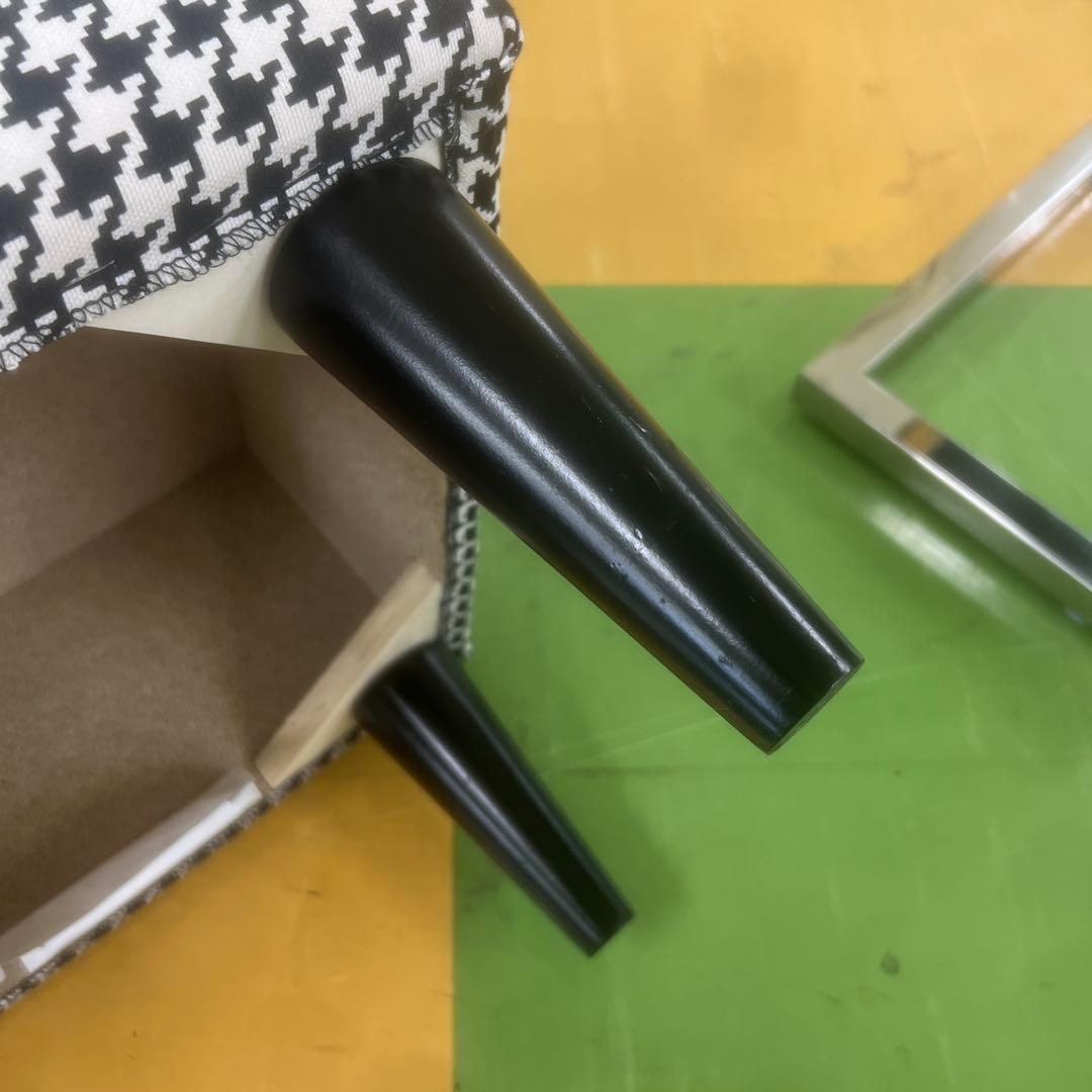 【IKEA】STRANDMON ストランドモン　オットマン　千鳥柄