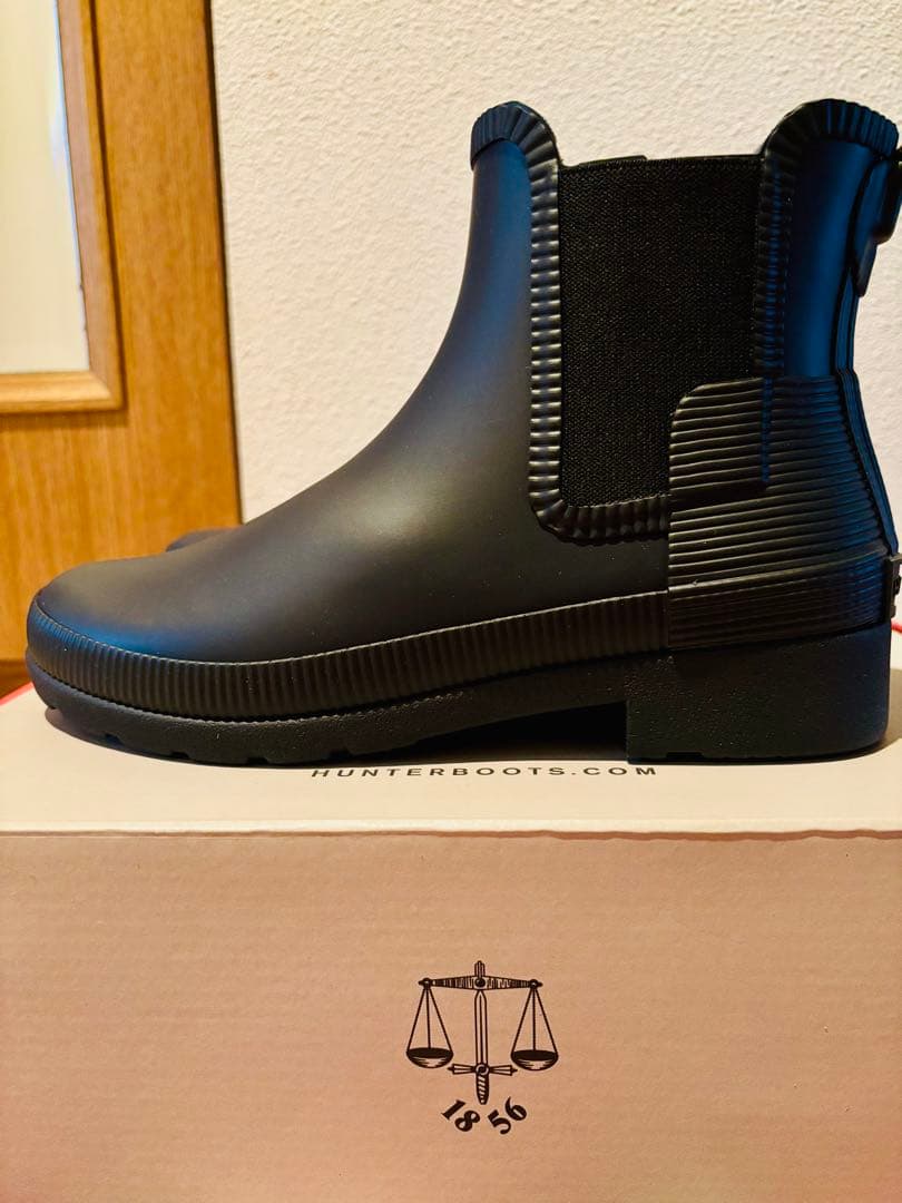 【新品未使用】HUNTER ハンターリファインドチェルシーテクスチャーブーツ