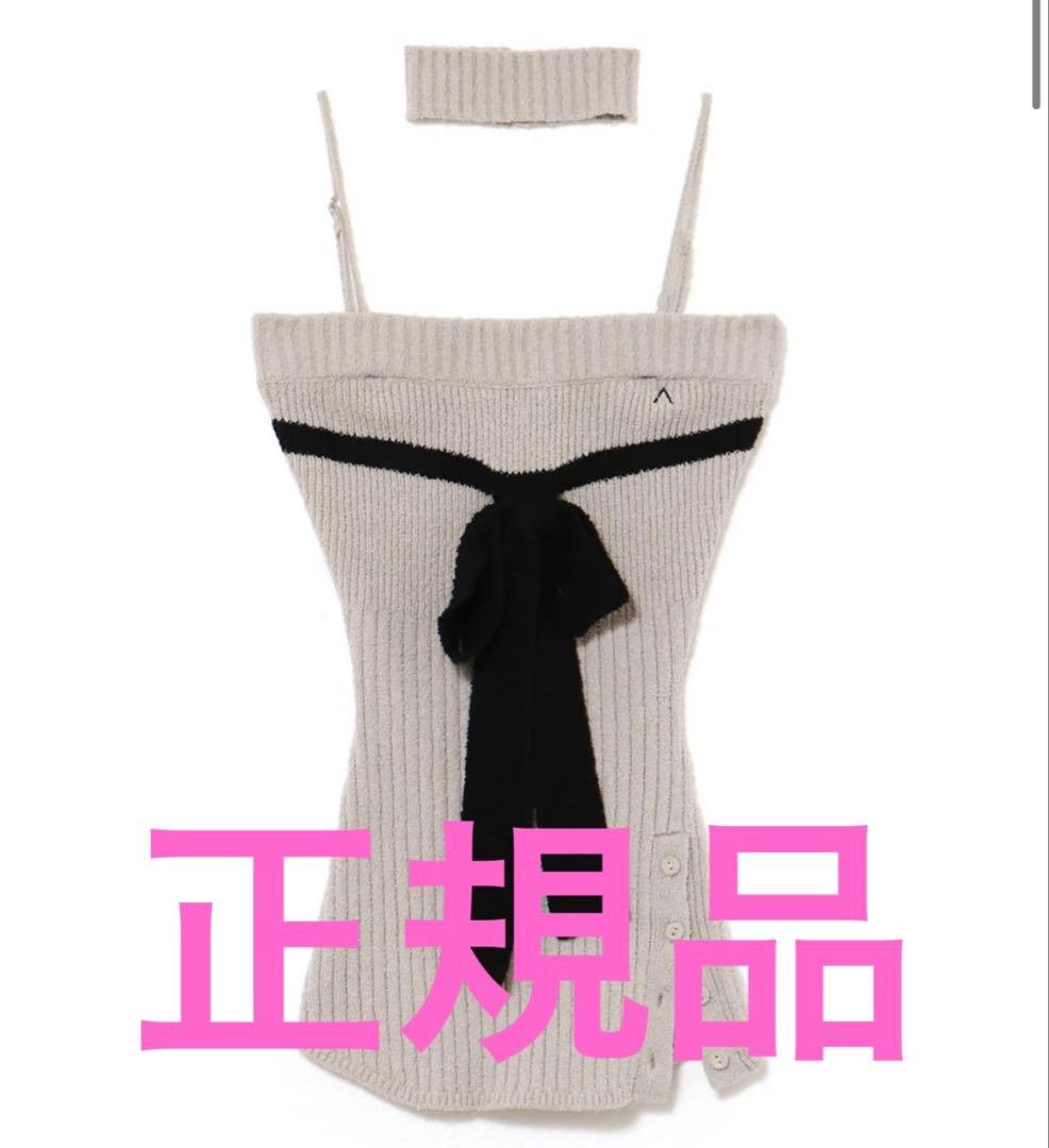 トップス Candice ribbon bare tops andmary