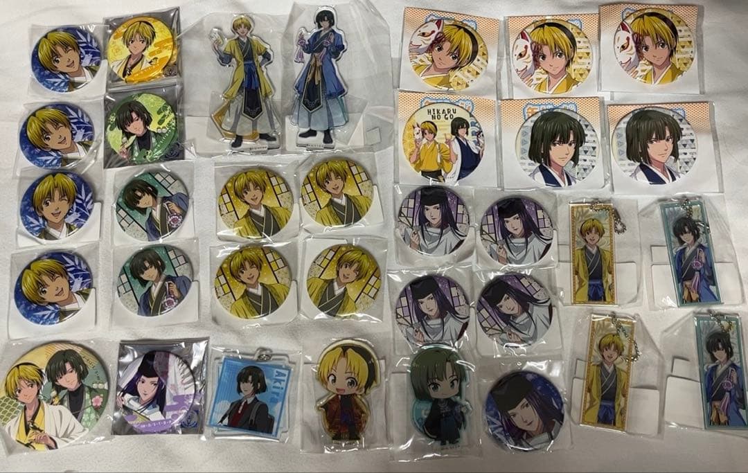 ヒカルの碁　進藤ヒカル　塔矢アキラ　七夕　くじ　花鳥風月　缶バッジ　アクスタ