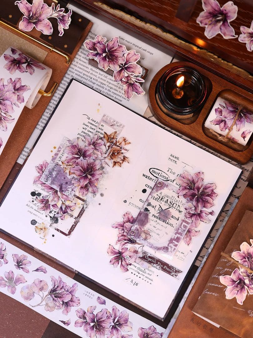 ⭐️SALE⭐️小白家文創《紫荆花》海外マスキングテープ　マステ 【2511】