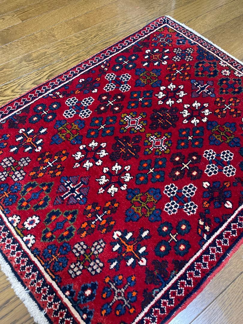 ヴィンテージラグ　赤