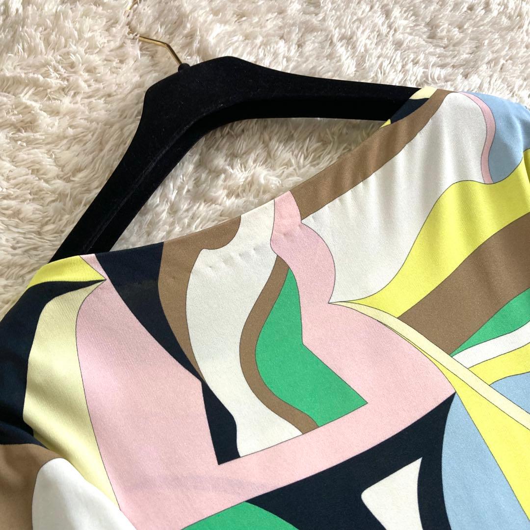 エミリオプッチ シルク混 プッチ柄 ワンピース 総柄 幾何学模様 マルチカラー