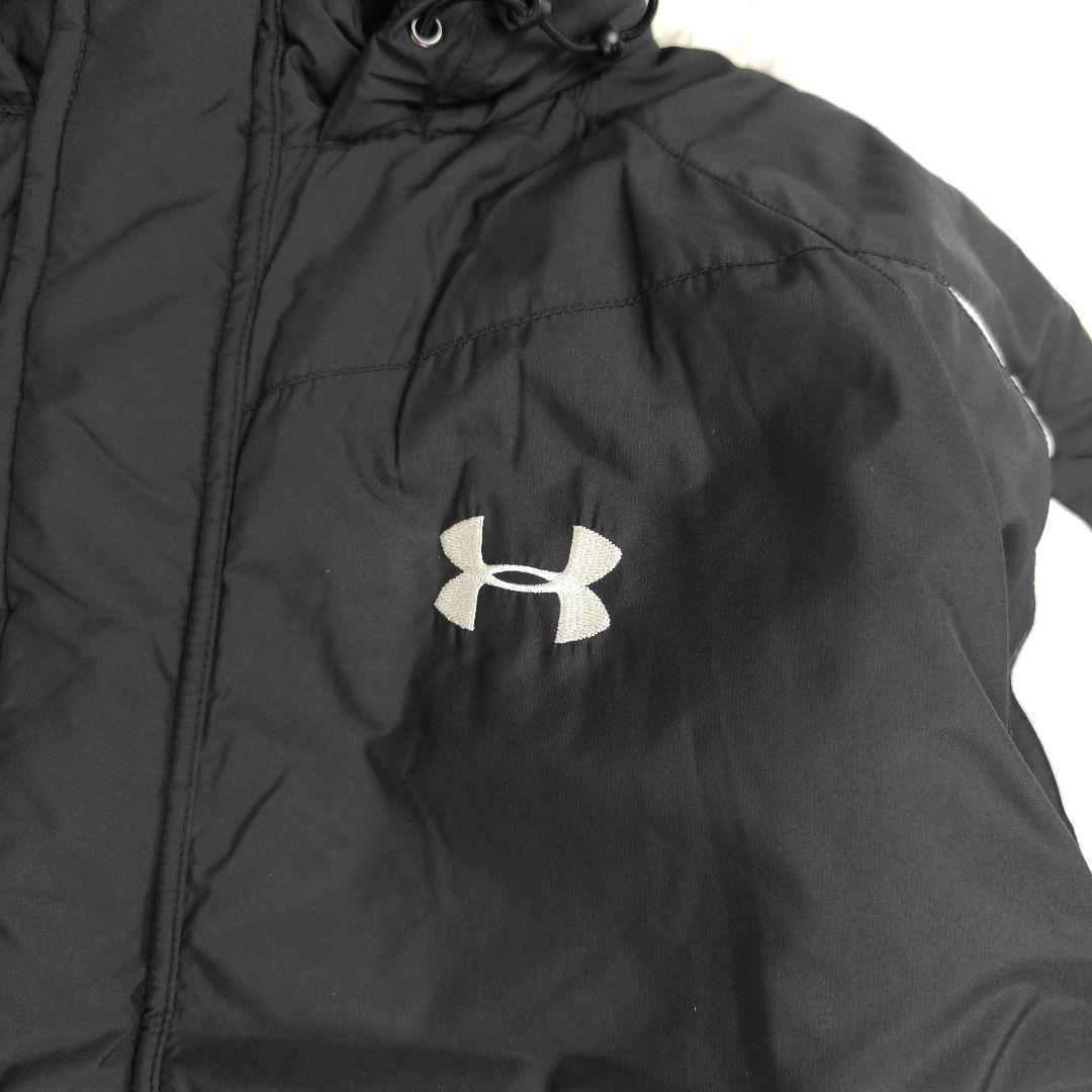 極美品✨ UNDER ARMOUR アンダーアーマー ベンチコート ロゴ刺繍 黒
