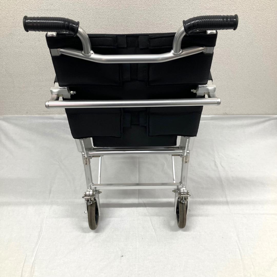 日進医療器　携帯型介助用簡易車いす　NAH-207　ブラック