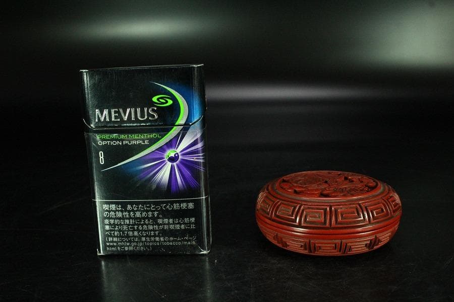 堆朱 刻果実虫 香合 漆 本堆朱保証 時代物(K-YC458)