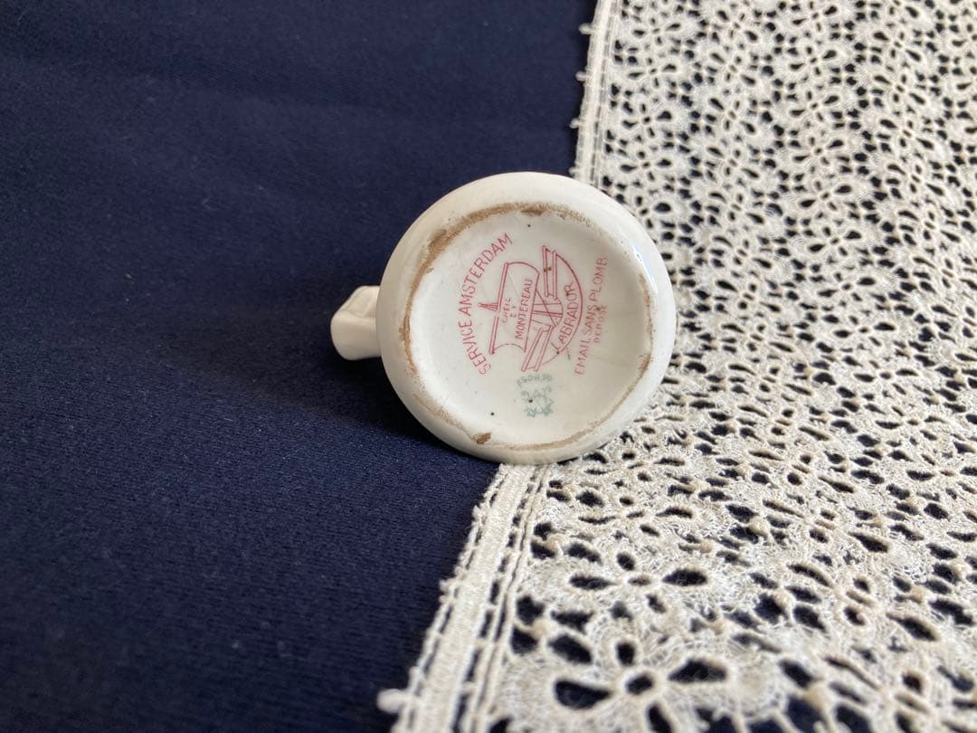 フランスアンティーク クレイユモントロー ミルクピッチャー