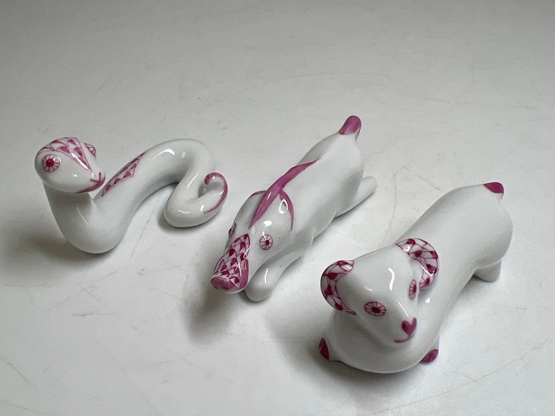 ヘレンド　12支　箸置　共箱　トトオ　東な7-1221☆1F