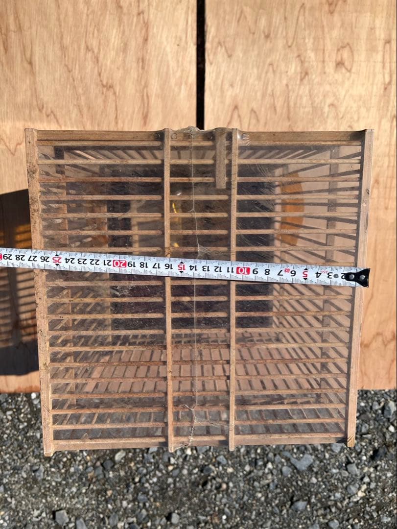 竹製 鳥かご 透明カバー付き 約42.4cm