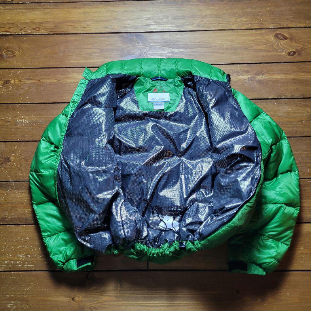 【今季大注目】90s コロンビア オムニヒートダウンジャケット 短丈 グリーン