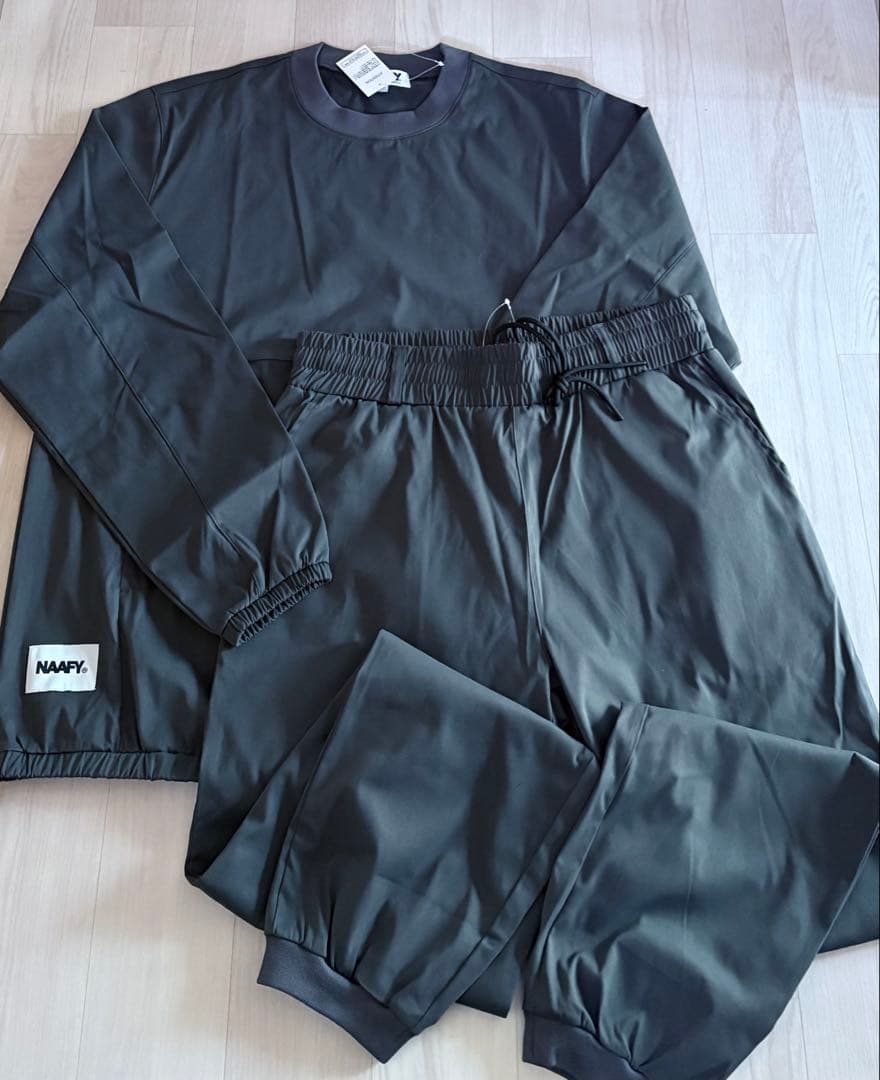 【新品未使用】NAAFY ゴルフウェア スニード セットアップ グレー L