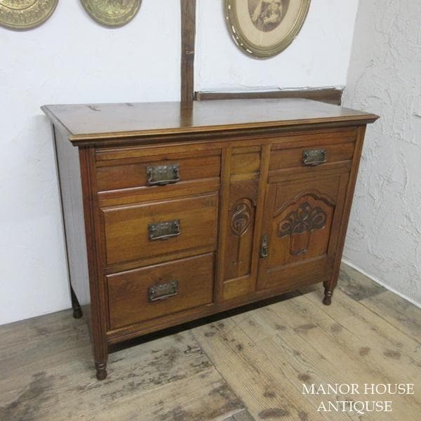 イギリス アンティーク 家具 サイドボード キャビネット 什器 英国 6345d