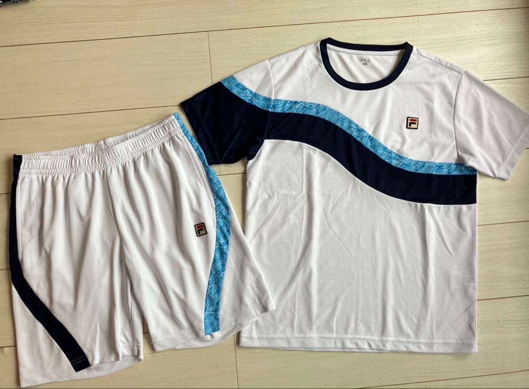 メンズM 美品 FILAフィラ テニスウェア上下セットアップ