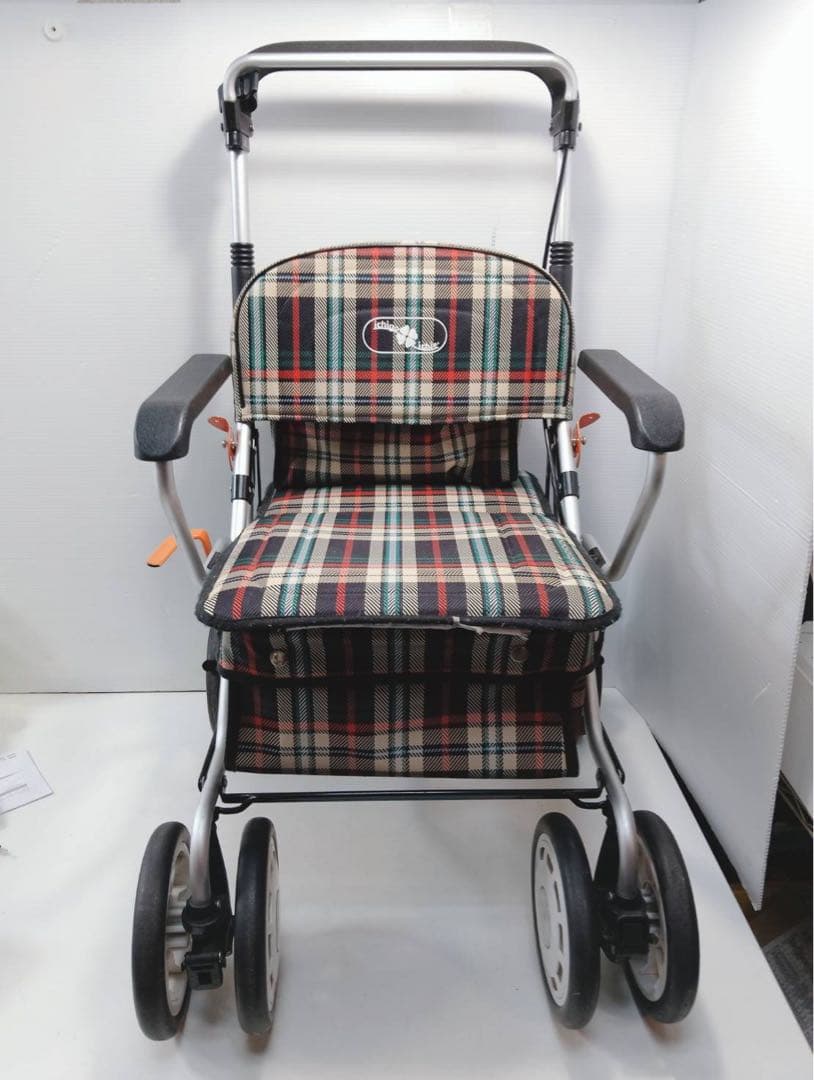 G2097 ichigo ichie 軽量アルミ製 歩行補助車 座面付き