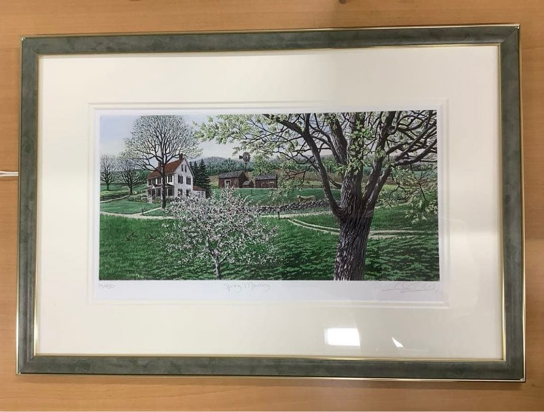 キャロル・コレット 「Spring Morning」 手彩色銅版画？