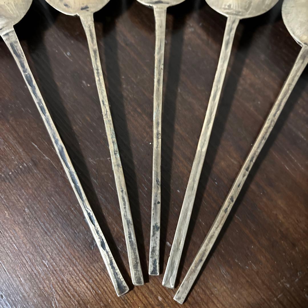 李朝スッカラ5点　(g134)韓国スプーン.アンティーク.ヴィンテージ.古道具