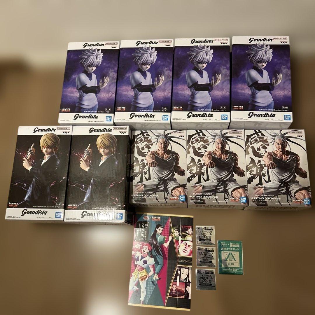 【HUNTER×HUNTER】フィギュア9点＆銀だこコラボカード1点＆シール3点