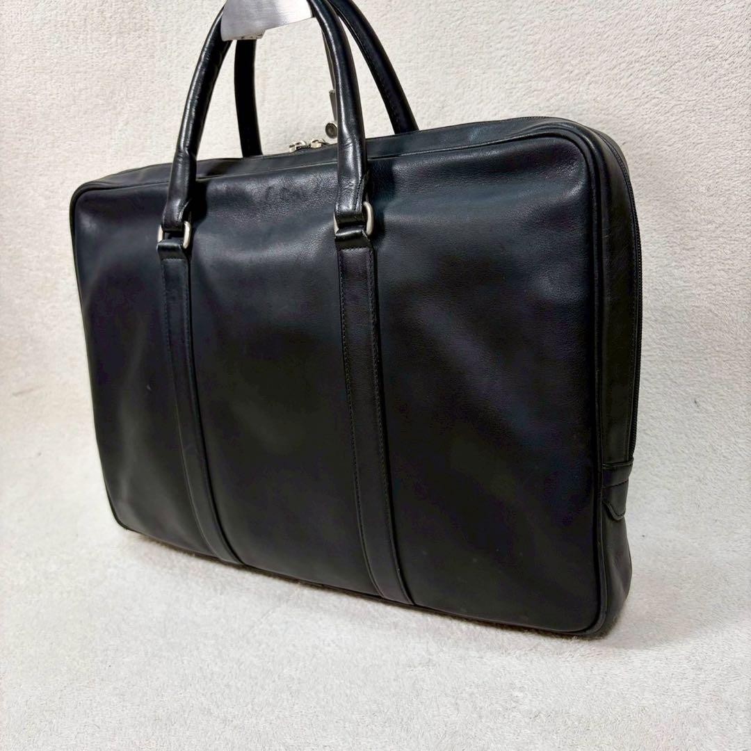 【美品✨】コーチ ハンドバッグ ビジネスバッグ オールレザー 黒　通勤　A4