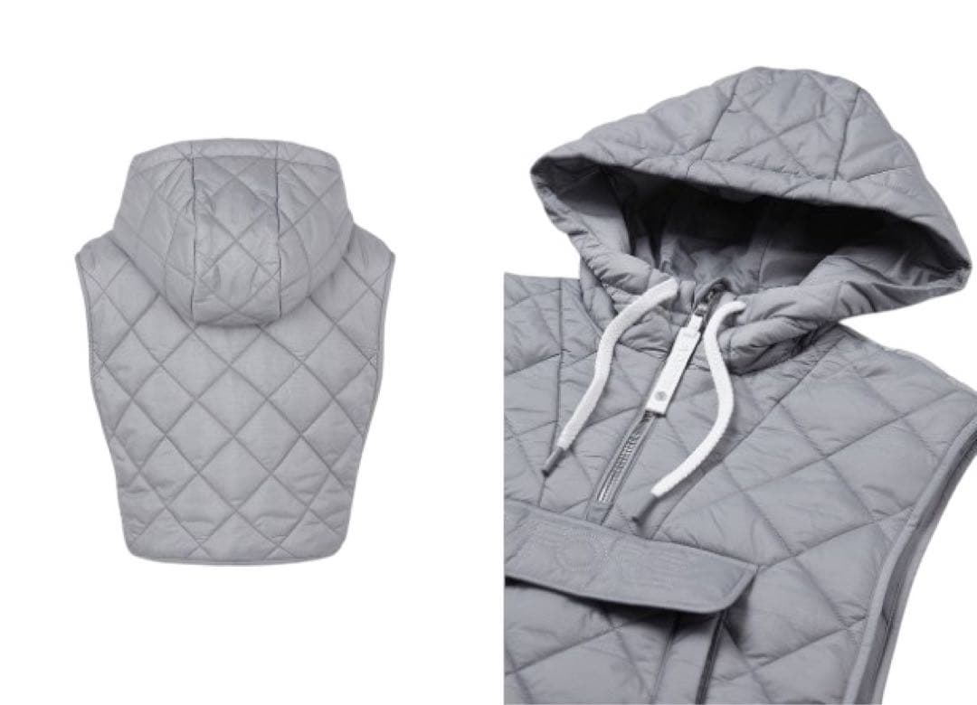 セール❣️新作G/FOREジーフォアレディーキルティングベストsizeSグレー