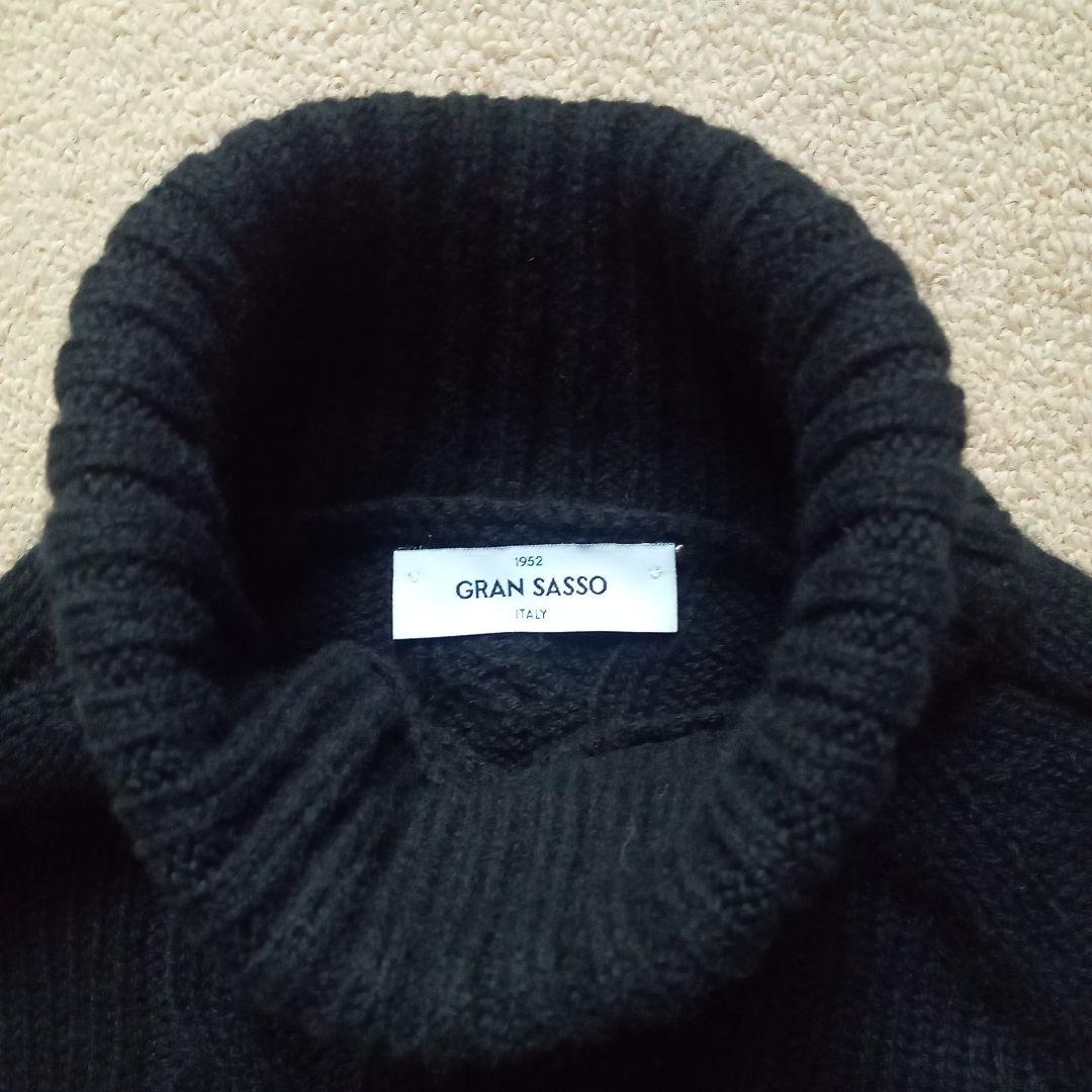 【GRAN SASSO】グランサッソ　 ケーブルタートルネック(良品)