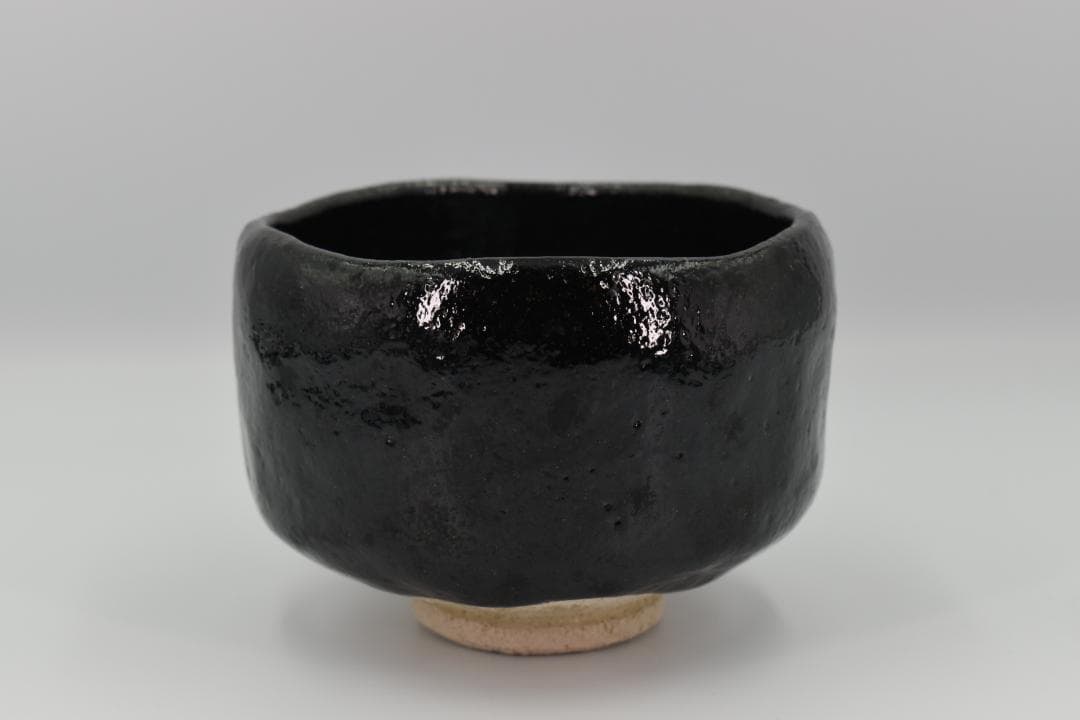 【極美品】和楽 作 黒楽茶碗 共箱・共布・栞付 真作保証 茶道具 抹茶椀 茶碗
