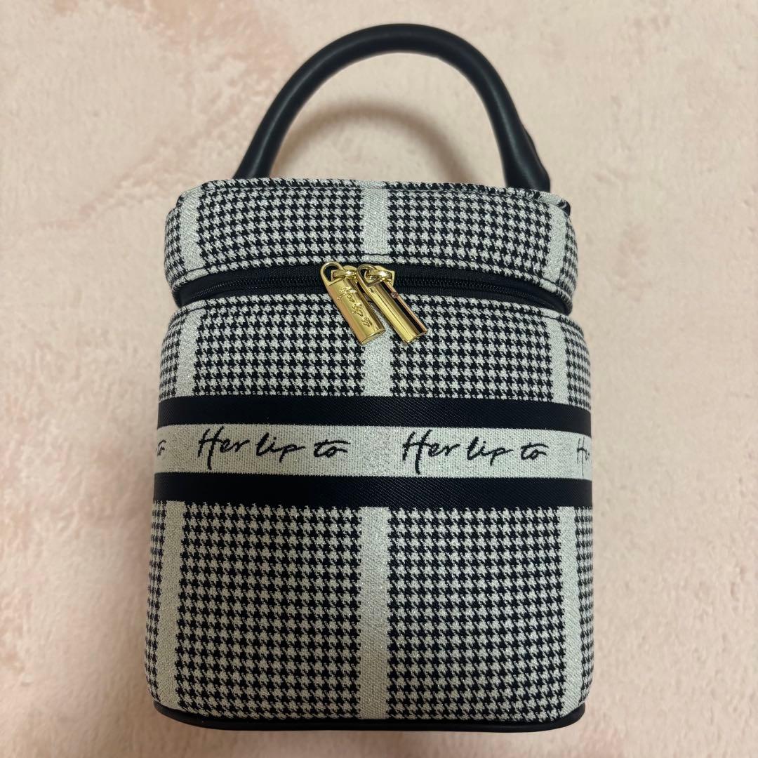 Herlipto Jacquard Vanity Bag バニティバッグ