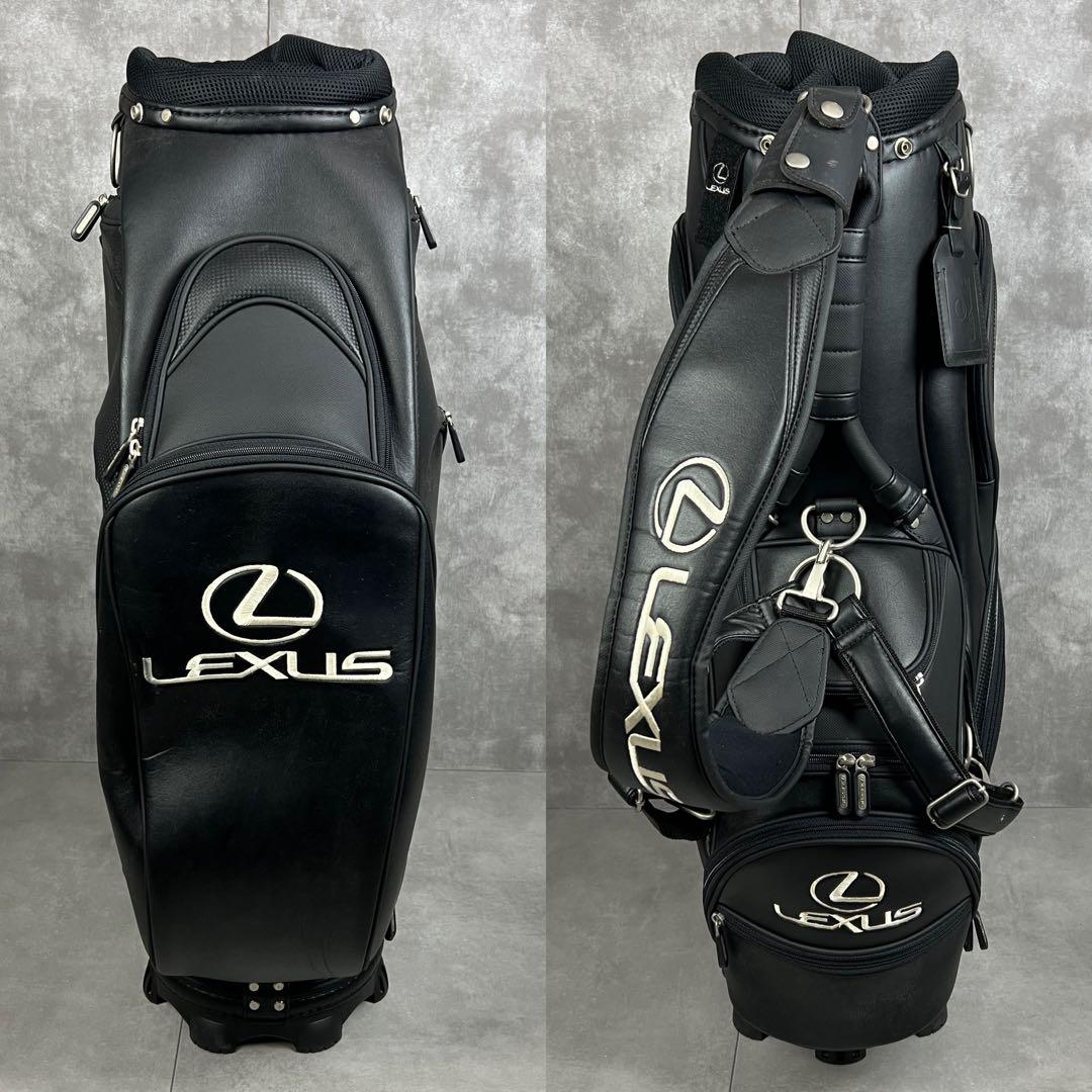 人気　レクサス　キャディバッグ　カート式　8分割　3点式ショルダーベルト