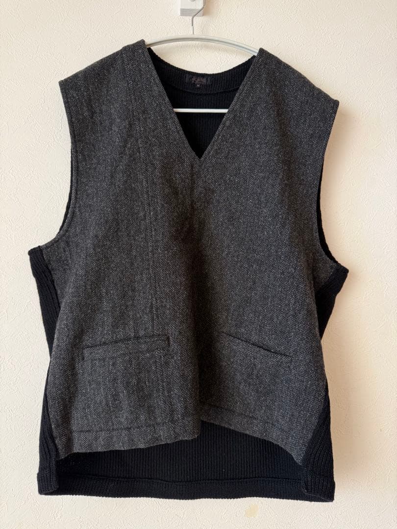 コムデギャルソンオム　デカオム　80s ツイードベスト　サイズM