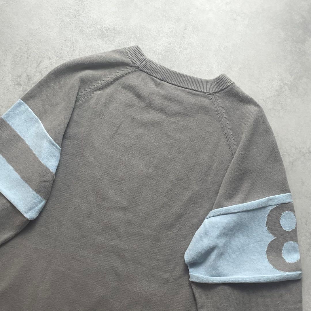 良品 MUTA レタードコットンニットセーターゴルフ サイズ5 M相当