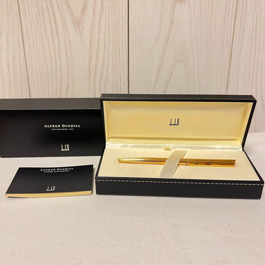 ALFRED DUNHILL ゴールドボールペン　専用ケース付き　カード付き