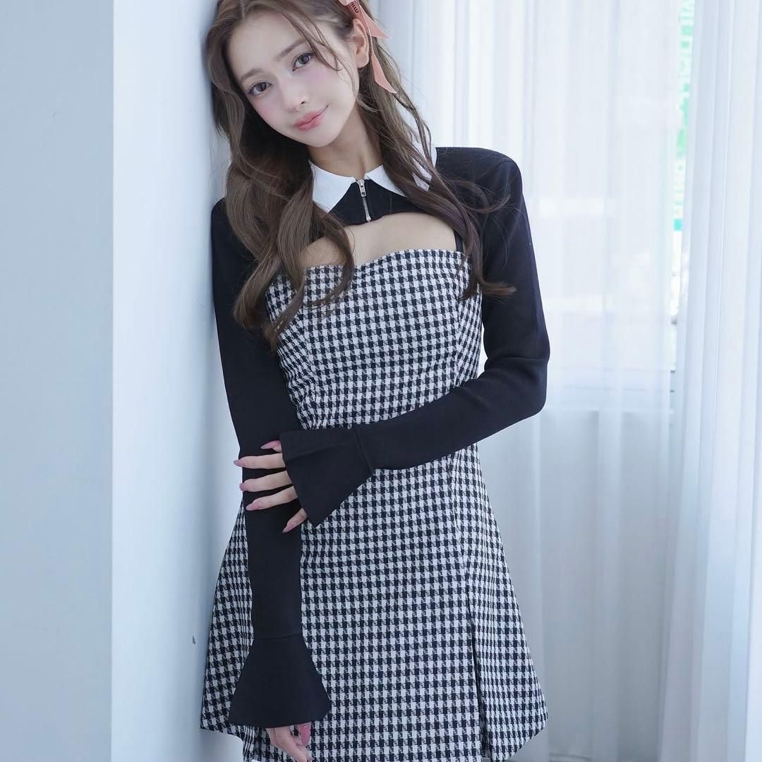 Randy Houndstooth ensemble ワンピース S