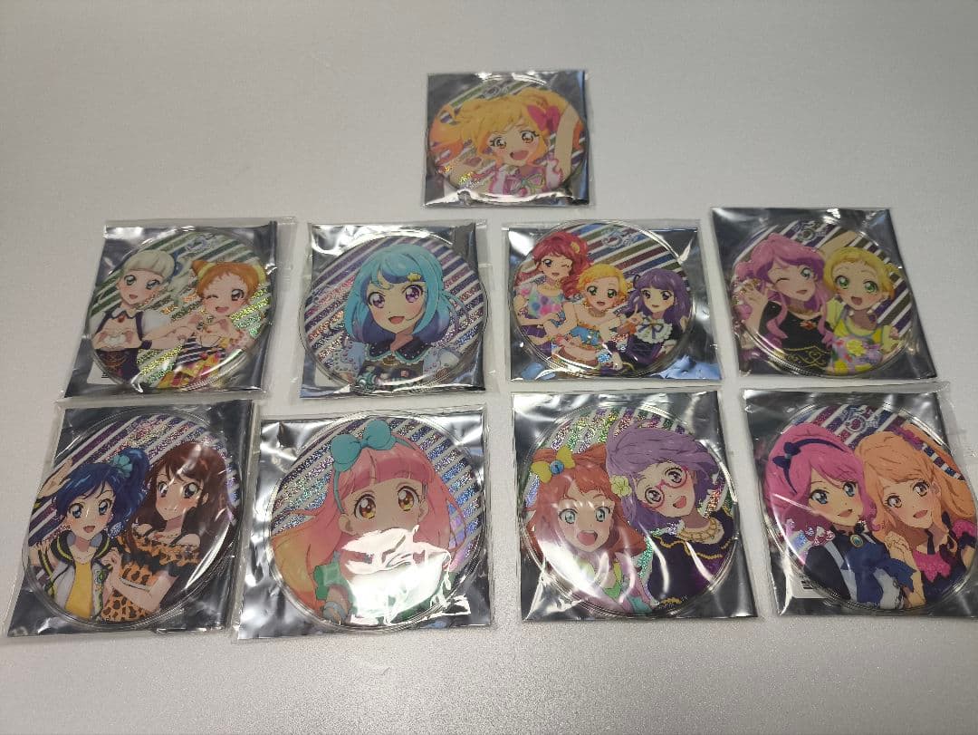 アイカツ 5thフェス グリッター缶バッジ 9枚セット　未使用 虹野ゆめ 他