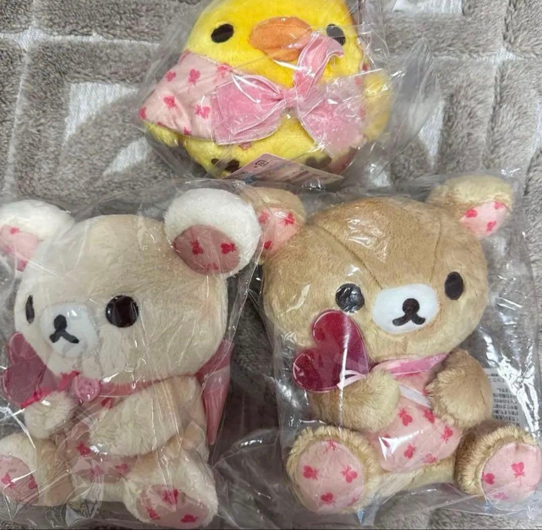 ハート　あつめてぬいぐるみ　キイロイトリ　リラックマ　コリラックマ　バレンタイン
